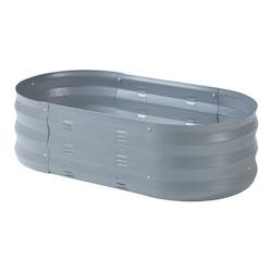 Helloshop26 - Jardinière bac à plante fleur surélevée acier galvanisé 90 x 50 x 25 cm anthracite 03_0009506 - acier 3000224732890