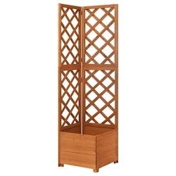 Helloshop26 - Jardinière d'angle en treillis 40 x 40 x 150cm bois de sapin massif 02_0000817 - Bois massif 3000071501533