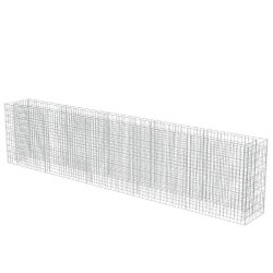 Helloshop26 - Jardinière lit surélevé plantes fleurs jardin à gabion acier galvanisé 450 x 50 x 100 cm 02_0001301 - acier 3000076711531