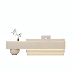 Comptoir de caisse pour magasins, comptoir d’accueil pour boutiques et entreprises, 240×60 cm【QXJ240】 - 8850297236543