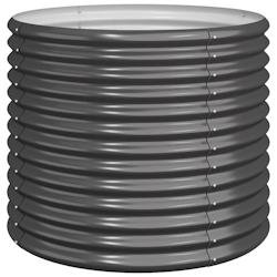 Helloshop26 - Jardinière bac lit surélevé plantes fleurs terrasse jardin acier enduit de poudre 80 x 80 x 68 cm anthracite 02_0038061 - acier 30002