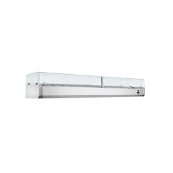 Vitrine réfrigérée à poser THV2520/380 - capacité 12 bacs GN1/3, 2520 x 395 x 435 mm