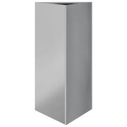 Helloshop26 - Jardinière bac lit surélevé plantes fleurs terrasse jardin triangulaire 40 x 34,5 x 70 cm acier galvanisé Argent - acier 3000217923106