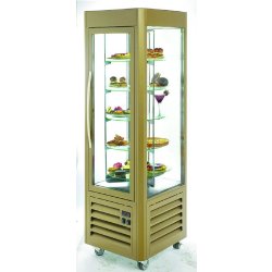 Vitrine réfrigérée 4 faces vitrées- Rotative- 360L froid positif