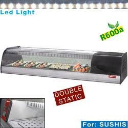 Vitrine réfrigérée pour sushi, double fond perforé (inclus) - TR6-SH/R6