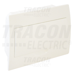 Boîte de distribution encastrée - cache blanc fumée - rail N-PE 1×12 modules - IP40 - dimensions 200×260×60 mm