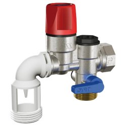 Groupe de sécurité chauffe-eau SFR - inox coudé 20x27 - réf. 2252571