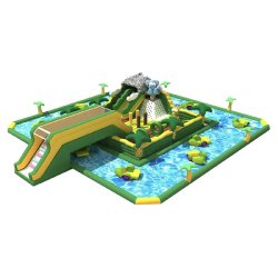 Mini parc aquatique Kenya - Structure gonflable 400 m² - Dimensions 20x20x6 m - Norme CE EN 14960