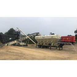 Silo de stockage ciment sur roues - IMS MSO-40 - capacité 40T avec écoulement régulier