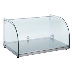 Vitrine d'exposition neutre vitrée courbe 25L 7487.0230 Combisteel