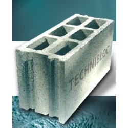 Bloc béton rectifié à joints minces - Technibloc avec isolation acoustique et thermique