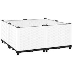 Helloshop26 - Jardinière bac lit surélevé plantes fleurs terrasse jardin 80 x 80 x 38 cm polypropylène gris 02_0039246 02_0039246 - gris 3000218450731