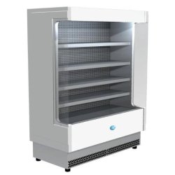 Vitrine d'exposition murale BARI 800 - libre service avec froid ventilé, gaz R404A et températures +3°C/+8°C