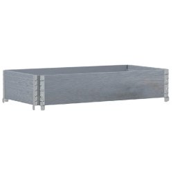 Helloshop26 - Jardinière bac lit surélevé plantes fleurs terrasse jardin 100 x 50 cm bois massif de pin gris 02_0037280 02_0037280 - gris métal 30