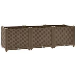Helloshop26 - Jardinière lit surélevé plantes fleurs jardin 120 x 40 x 38 cm polypropylène marron  02_0000906 - marron 3000072411534
