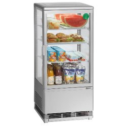 Mini vitrine réfrigérée 78L, argent 700778G Bartscher