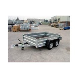 Remorque freinée utilitaire Indespension - 2.51 m x 1.55 m - PTC 2600 kg - roues extérieures