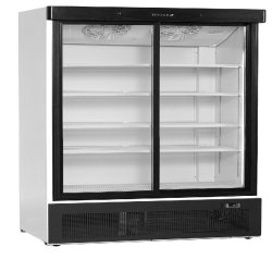 Vitrine réfrigérée TEFCOLD, acier et verre, 1200 x 735 x 1990 mm, usage professionnel, blanc RAL - 15949