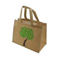 Sac jute logo arbre 36x19 -