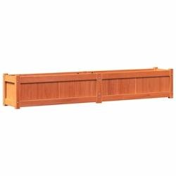 Helloshop26 - Jardinière bac lit surélevé plantes fleurs terrasse jardin cire 180 x 31 x 31 cm bois de pin massif marron 02_0038448 - marron Bois m