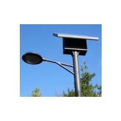 Lampadaire urbain solaire - LED 36W - acier galvanisé - hauteur 6,2m - batterie 150Ah - panneau solaire 120Wc