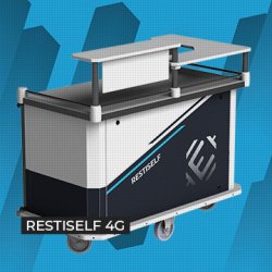 Distributeur de repas multi-portions - Technologie de chauffe par thermo-contact - Restiself 4G Compact 4 niveaux - Liaison chaude ou froide