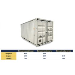 Container maritime 20 pieds Dry Van (Standard) Premier Voyage - Acier Corten - Plancher contreplaqué marine 28 mm