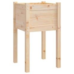 Helloshop26 - Jardinière bac lit surélevé plantes fleurs terrasse jardin d'extérieur 50 x 50 x 70 cm bois de pin massif marron 02_0038553 - marron