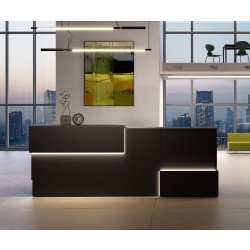 Banque d'accueil design Mitis - Dellarovere - Noir, Non, 305