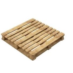 Palette standard en bois 1000 x 1200 - Lourde avec 5 semelles et 4 entrées - Charge dynamique jusqu'à 1200 kg