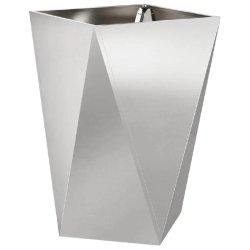 Helloshop26 - Jardinière extérieure ronde moderne 50 x 50 x 75 cm design esthétique pratique en acier inoxydable argent - inox 3000237725612