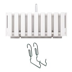 Prosperplast - Jardinière de balcon BOARDEE FENCYCASE W - 58x18x16,2 cm, blanche - blanc plastique ZA3271