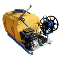 Cuve PE coffre équipée sur plateau 600 litres nettoyeur haute pression thermique à essence - CEMO - 91304