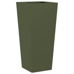 Helloshop26 - Jardinière bac lit surélevé plantes fleurs terrasse jardin olive 35 x 35 x 75 cm acier vert 02_0038695 - vert acier 3000217927166