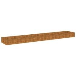 Helloshop26 - Jardinière bac lit surélevé plantes fleurs terrasse jardin de jardin 579 x 100 x 36 cm acier corten marron 02_0039460 02_0039460 - ma