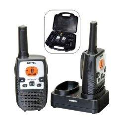 Coffret de deux talkie walkies Switel WTC 605 - longue portée 8 km avec chargeur et accessoires