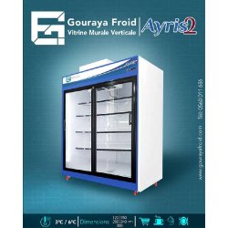 Vitrine réfrigérée standard AYRIS2 - vitrines murales avec réfrigération ventilée 3°C à 6°C - 4 étalages amovibles et éclairage latéral