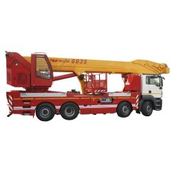 Eagle 6035 camion nacelle - Oil & Steel France - 60m de hauteur de travail (280 kg - 500 kg) - grande stabilité et précision