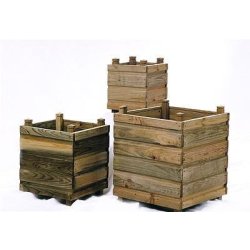 Bac jardin en bois à fleurs - Pin traité autoclave - Réf. CI-BAT008/CI-BAT009/CI-BAT010 - Dimensions multiples