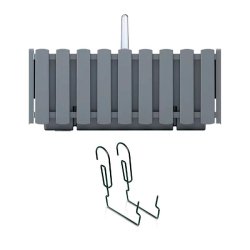 Prosperplast - Jardinière de balcon BOARDEE FENCYCASE W - 38x18x16,2 cm, gris pierre - gris plastique ZA3260
