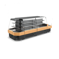 Vitrine réfrigérée semi-verticale TERRA - EUROVITRINE - 1m20 - 2 étagères + base - froid positif ventilé