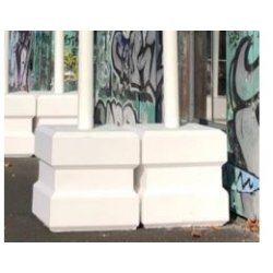 Bloc béton anti-intrusion - Bloc de sécurité pour événements - BLOCPOT - 1950 kg - 950x950x950 mm