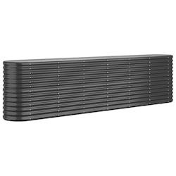 Helloshop26 - Jardinière bac lit surélevé plantes fleurs terrasse jardin de jardin acier enduit de poudre anthracite 02_0039471 02_0039471 - acier