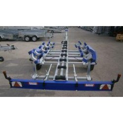 Porte bateau 2500 kg PTC - CU 1980 kg - 2 essieux - timon basculant - longueur 7,5m