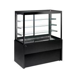 Vitrine panoramique 3 étageres inox led inclus 1200 mm de largeur - ZCAP120