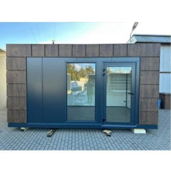 Bureau de jardin 15 mètres carrés - bien isolé avec grande façade vitrée et finition moderne