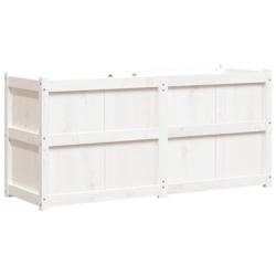 Helloshop26 - Jardinière bac lit surélevé plantes fleurs terrasse jardin 150 x 50 x 70 cm bois de pin massif blanc 02_0037448 02_0037448 - blanc Bo