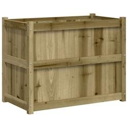 Helloshop26 - Jardinière bac lit surélevé plantes fleurs terrasse jardin 90 x 50 x 70 cm bois de pin imprégné marron 02_0038003 - marron Bois mas