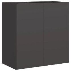 Helloshop26 - Jardinière moderne pour extérieur 80 x 40 x 80 cm grande surface design élégante en acier laminé à froid noir 02_0051498 02_005149