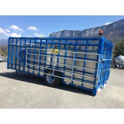Bétaillère série spéciale pose à terre hydraulique - JP Construction - modèles BRS 40 à BRS 70 avec fond ouvrant et suspension hydropneumatique